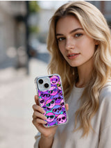 Product or handheld view of the Neon Dream Faces case