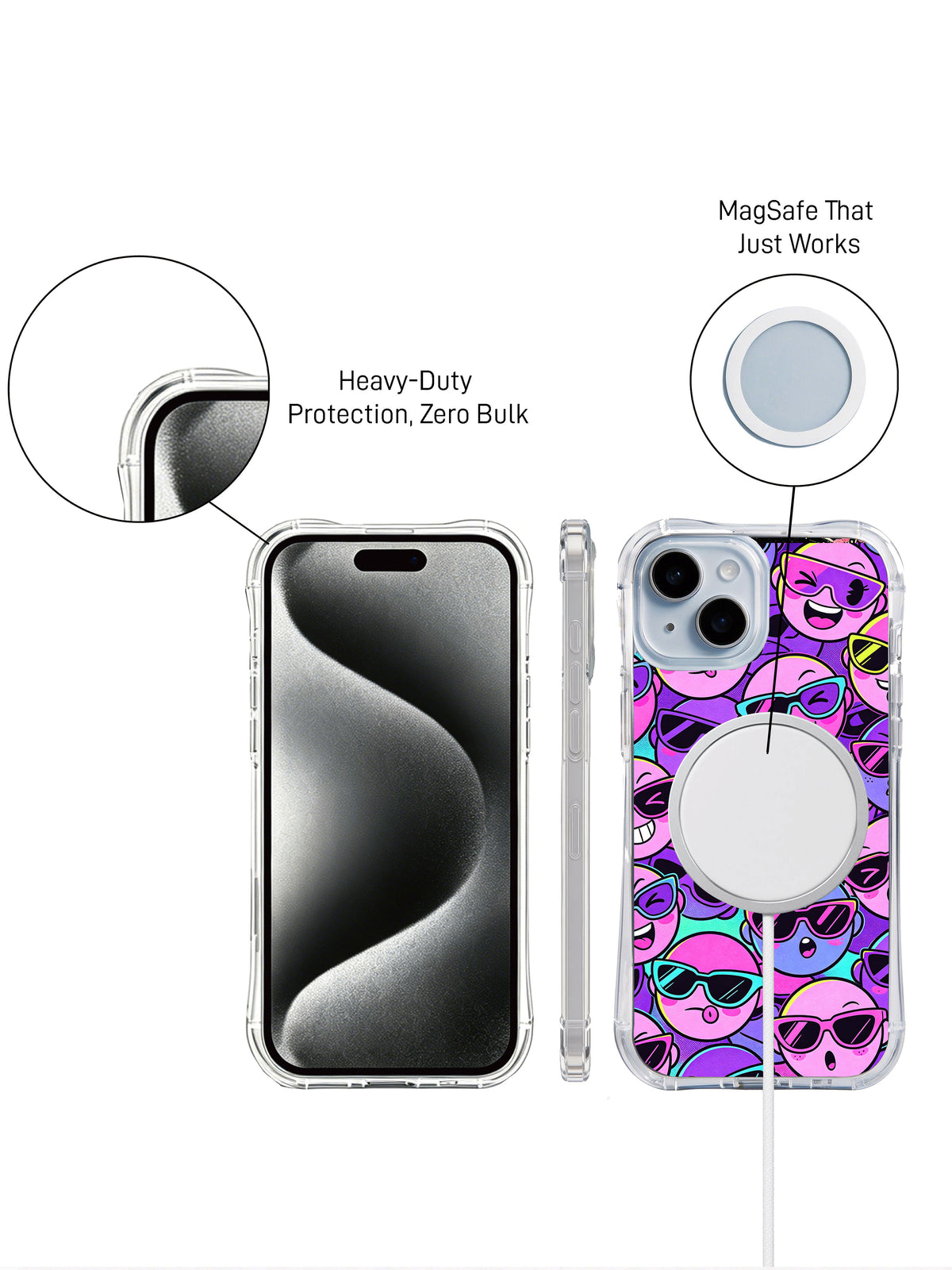 Supplied marketing graphic with unverified protection, fit or MagSafe statements