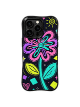 Neon Daisy Dream pattern iPhone 16 Pro case