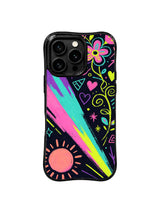 Rainbow Garden Beam pattern iPhone 16 Pro case