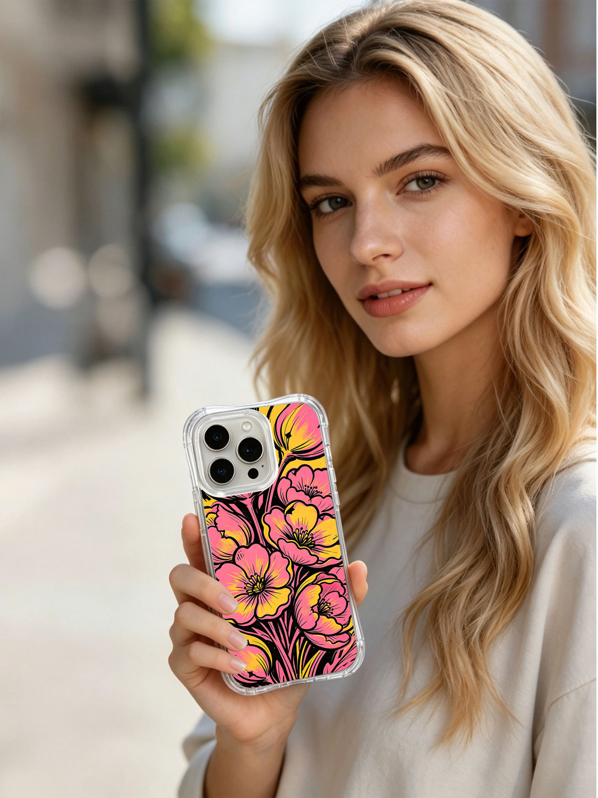 Product or handheld view of the Neon Garden Whispers case