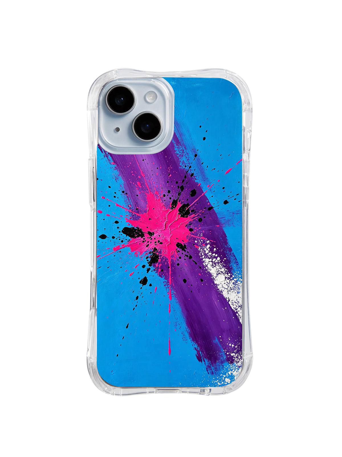 Electric Pulse Collision neon heartbeat iPhone 15 Plus case by Zara Vexley