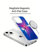 Neon Starburst Rhythm iPhone 15 Plus case camera-area view