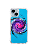 Violet Heartbeat Vortex magenta graffiti art iPhone 15 Plus case