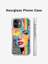 Neon Muse colorful portrait iPhone 17 case product view