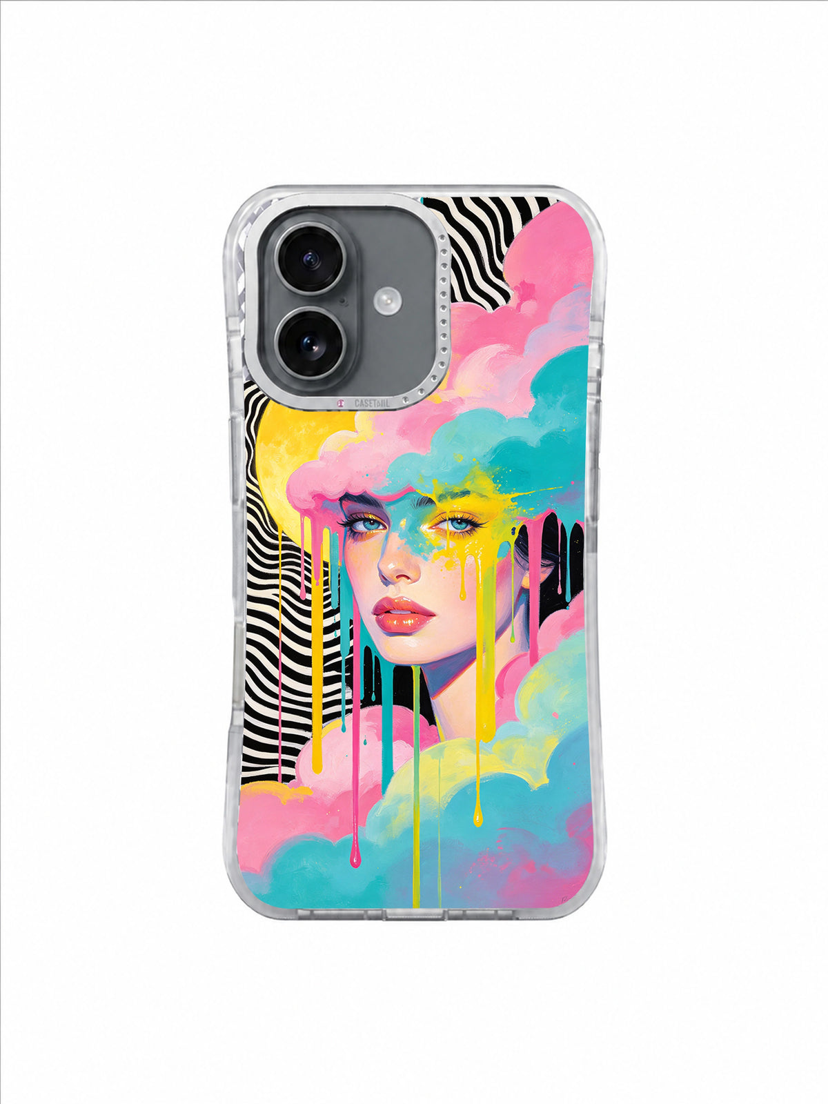 Pastel Static Face iPhone 17 case pattern