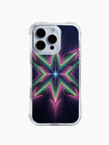 iPhone 14 Pro Max case with neon angular symbol print