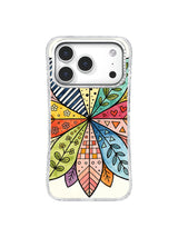 Patchwork Petal Wheel pattern iPhone 17 Pro case