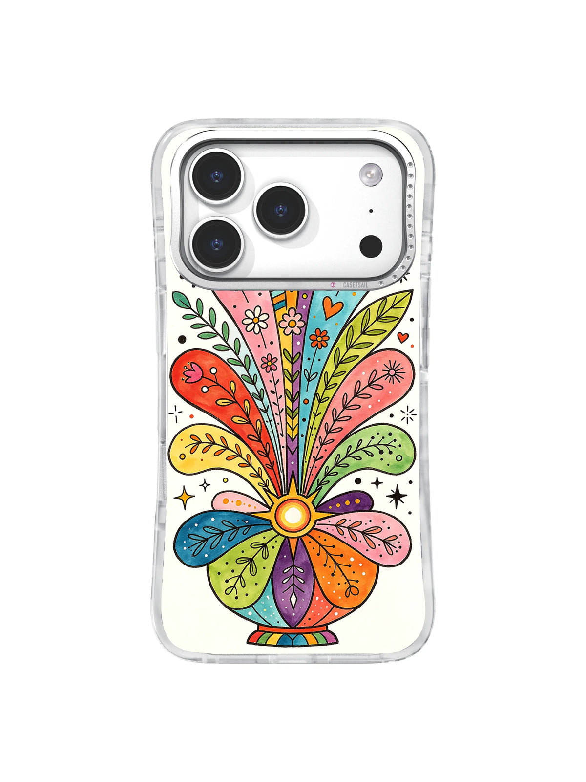 Joyful Vase Bloom pattern iPhone 17 Pro case