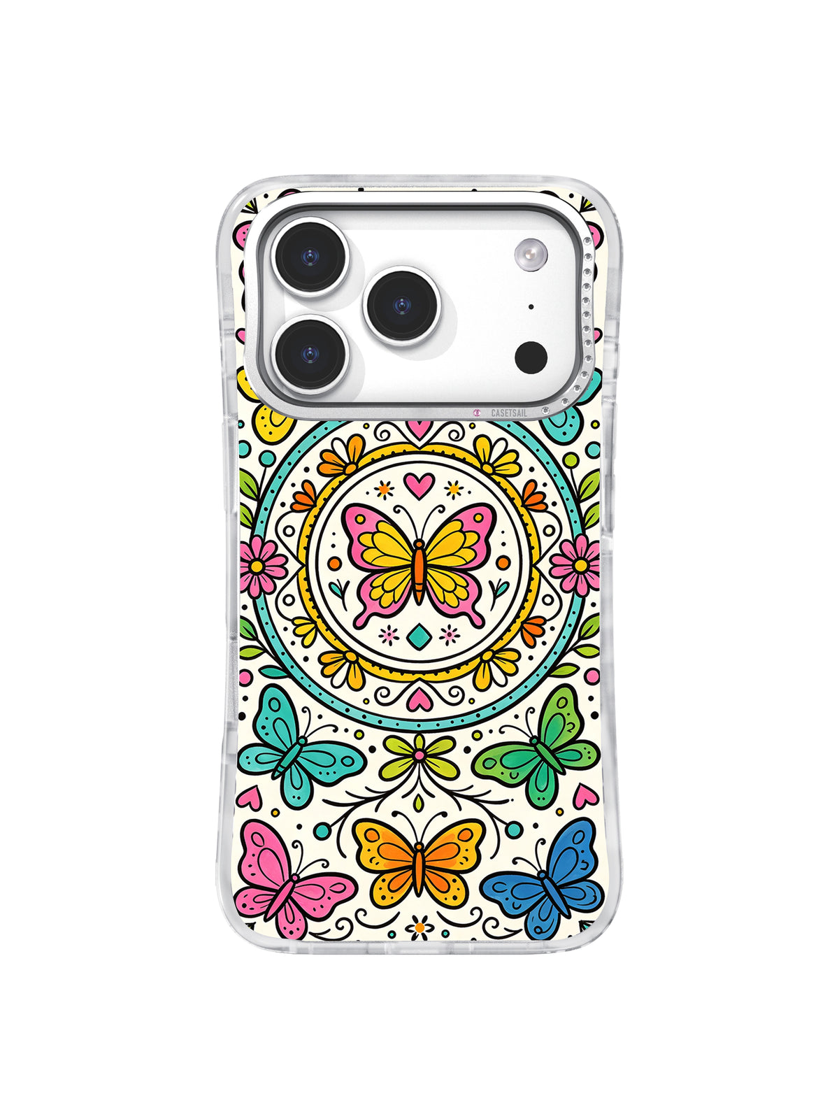Butterfly Color Journey iPhone 17 Pro case front view