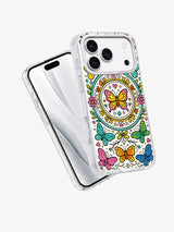 Butterfly Color Journey iPhone 17 Pro case angled view