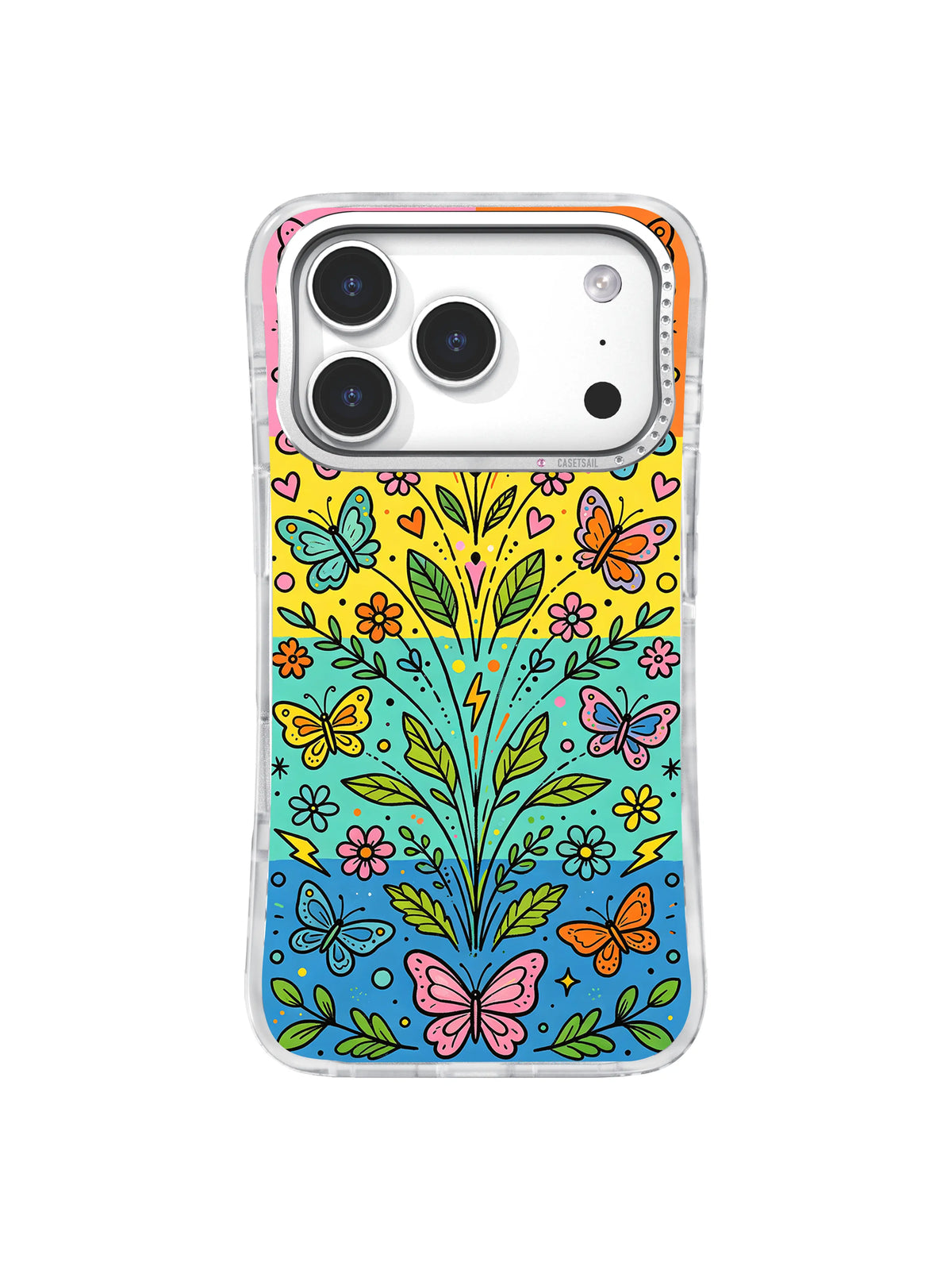 Garden Flight Parade iPhone 17 Pro case pattern