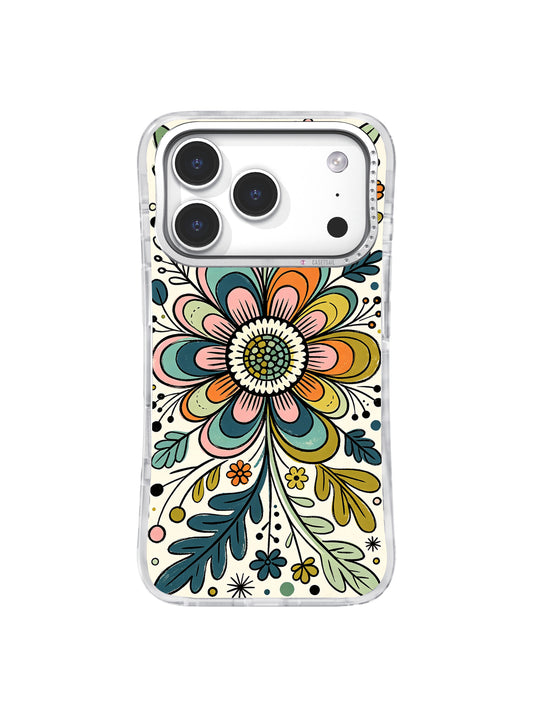 Calm Botanical Universe iPhone 17 Pro case front view