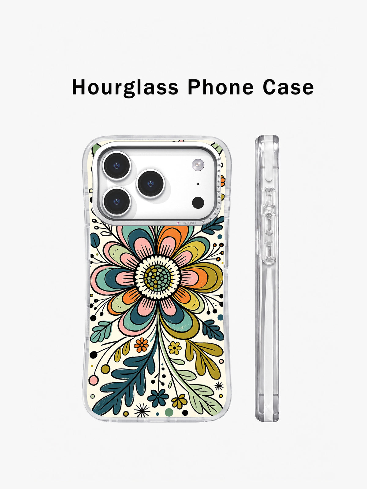 Calm Botanical Universe iPhone 17 Pro case side profile