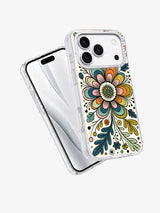 Calm Botanical Universe iPhone 17 Pro case angled view