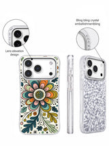 Calm Botanical Universe rhinestone camera frame detail