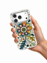 Calm Botanical Universe iPhone 17 Pro case in hand