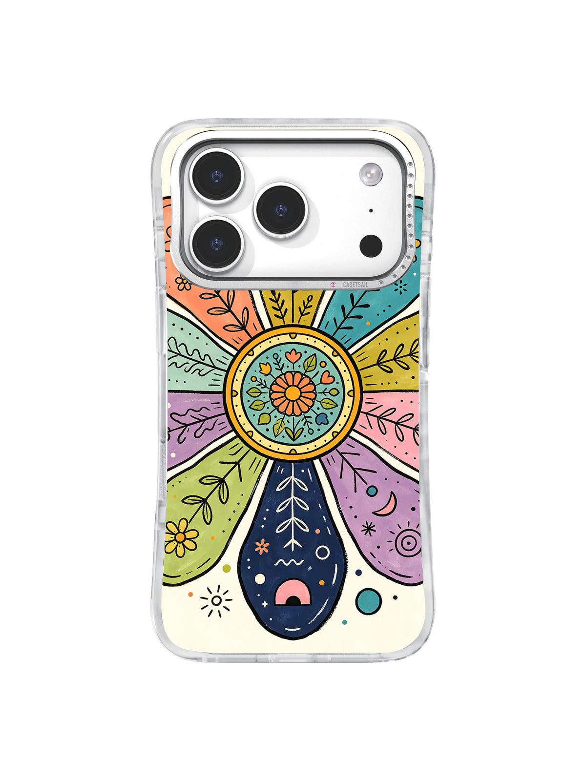 Sun Moon Garden Compass pattern iPhone 17 Pro case