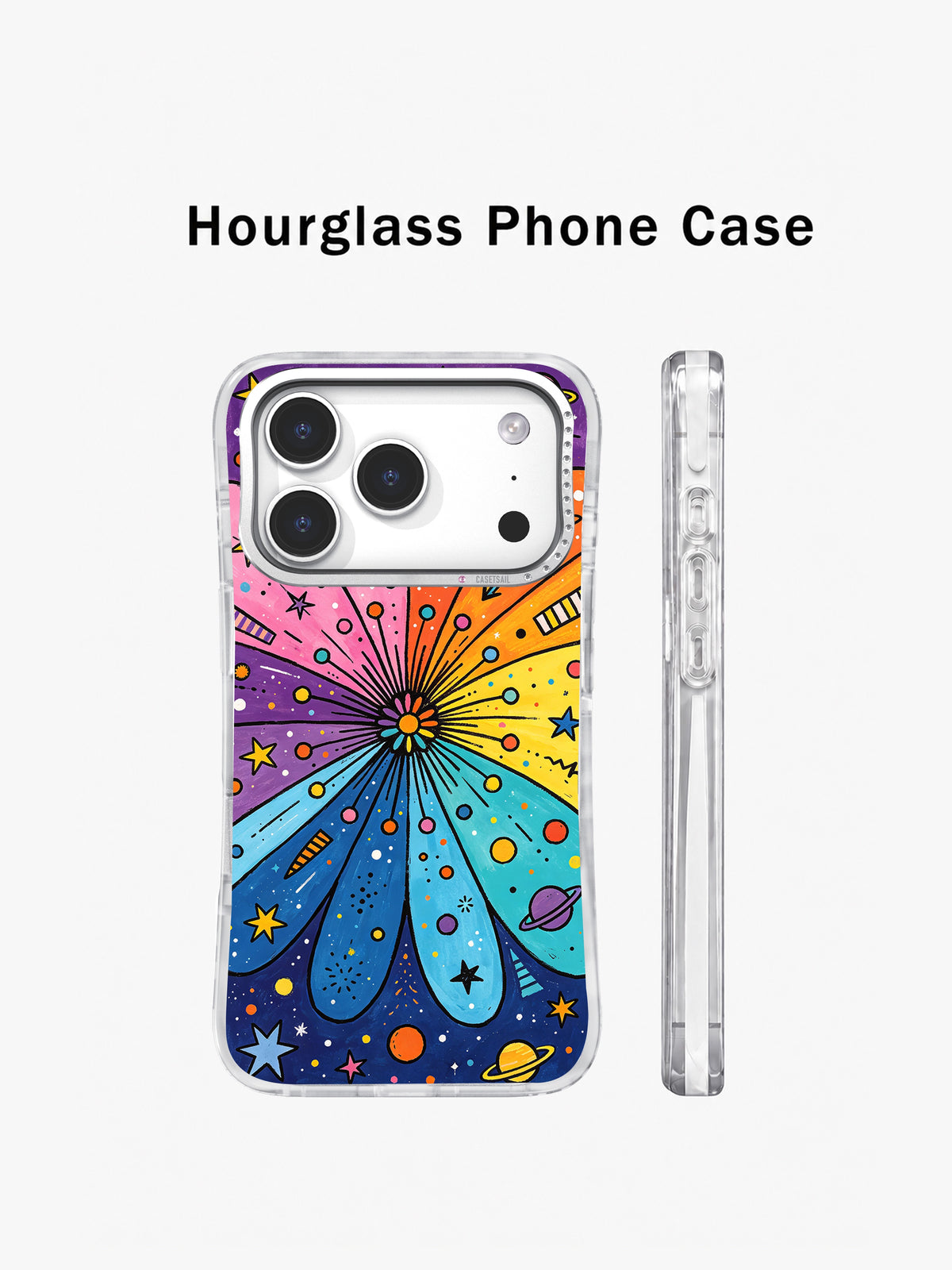 Cosmic Flower Explosion iPhone 17 Pro case side profile