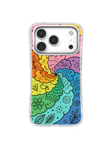 Rainbow Dream Bloom iPhone 17 Pro case pattern