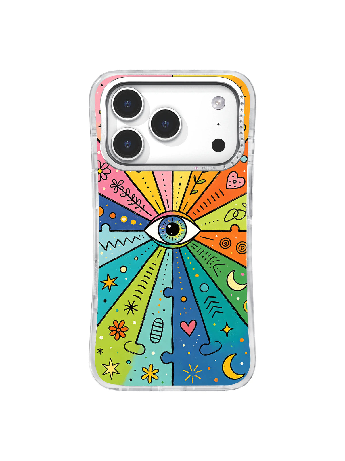 All Seeing Dream Rays iPhone 17 Pro case pattern