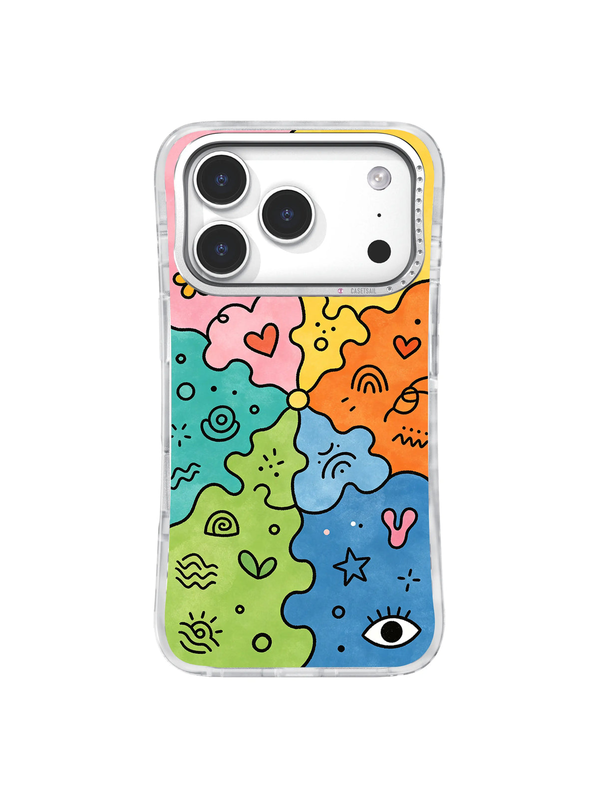 Courage Color Puzzle iPhone 17 Pro case pattern