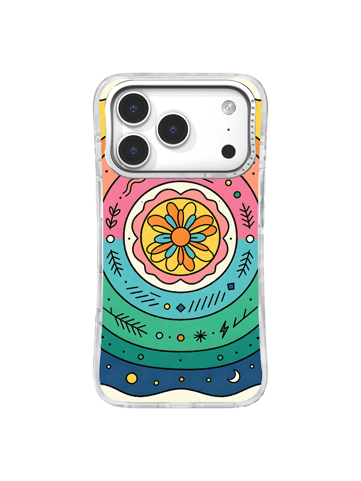 Flower Circle Rhythm iPhone 17 Pro case pattern