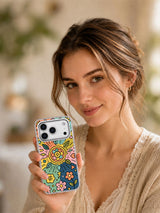 Happy Lucky Garden iPhone 17 Pro case artwork presentation