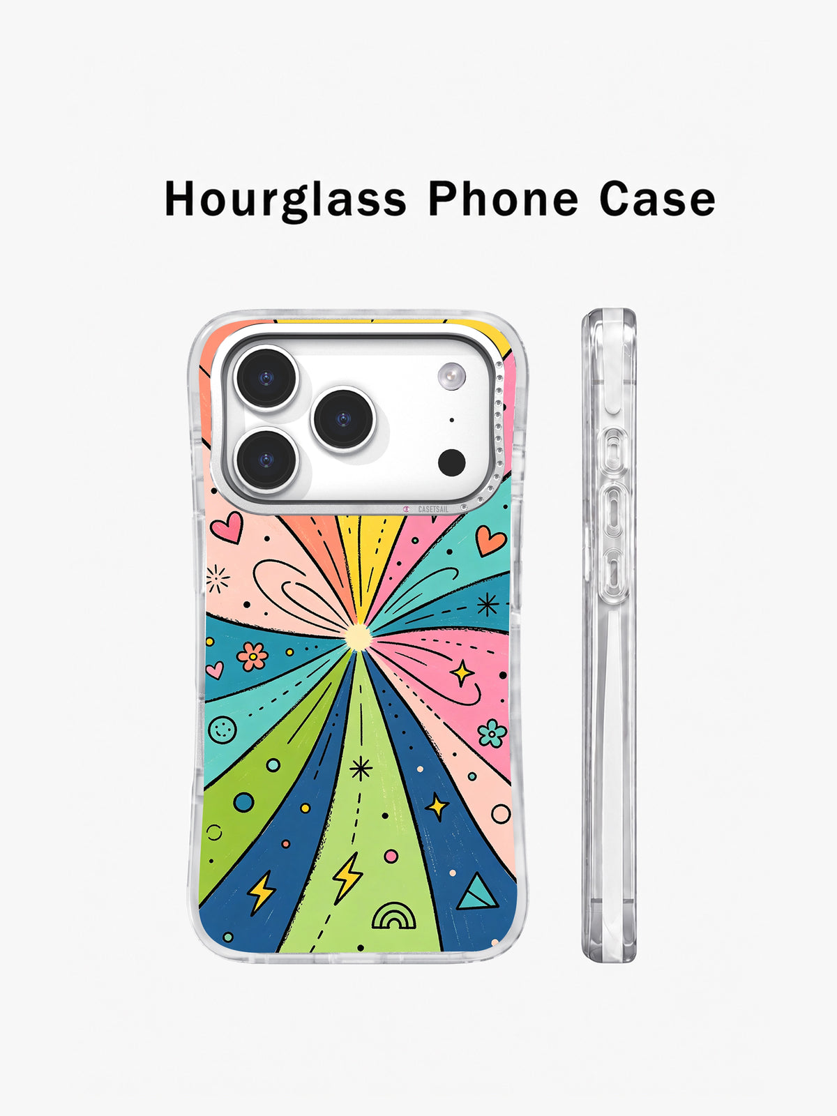 Happy Orbit iPhone 17 Pro case front and side view