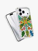 Happy Symbol Forest iPhone 17 Pro case angled view