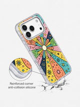 Lucky Color Universe iPhone 17 Pro case reinforced corner detail