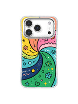 Joy Spiral Universe iPhone 17 Pro case pattern