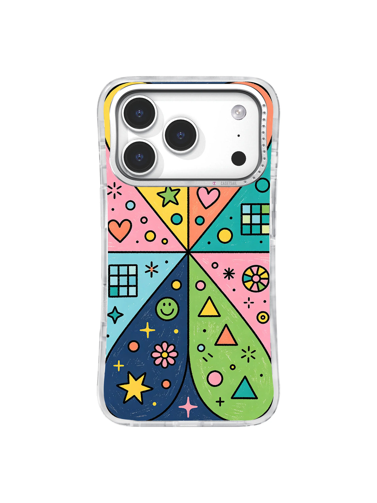 Courage Geometry Map iPhone 17 Pro case pattern