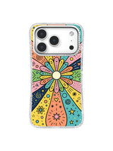 Rainbow Petal Energy iPhone 17 Pro case pattern