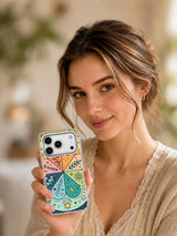Rainbow Energy Garden art phone case lifestyle view