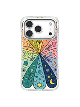 Moonlit Rainbow Garden pattern iPhone 17 Pro case