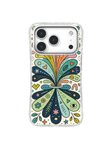 Rainbow Spiral Meadow pattern iPhone 17 Pro case