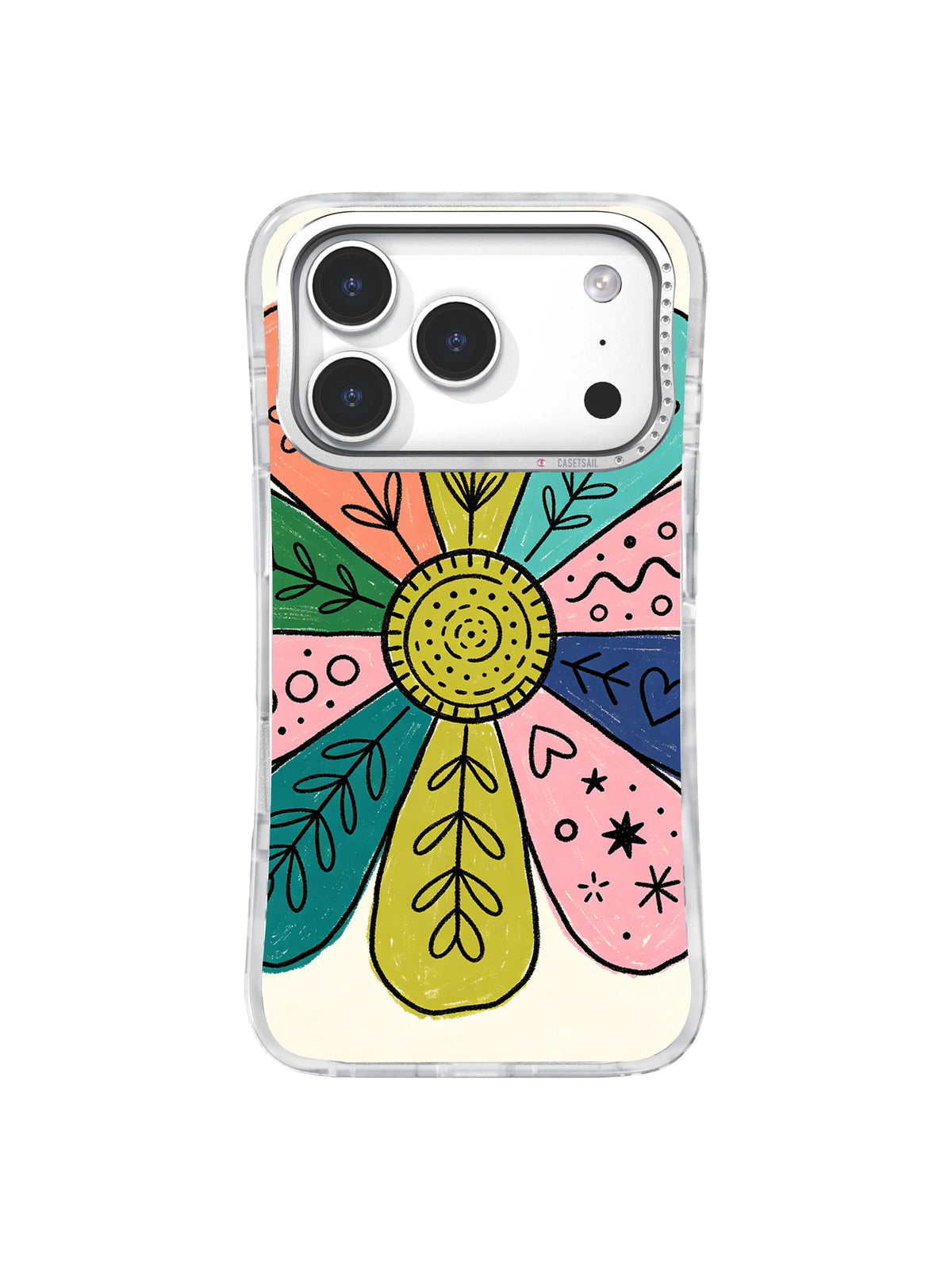 Sunflower Petal Rhythm iPhone 17 Pro case pattern