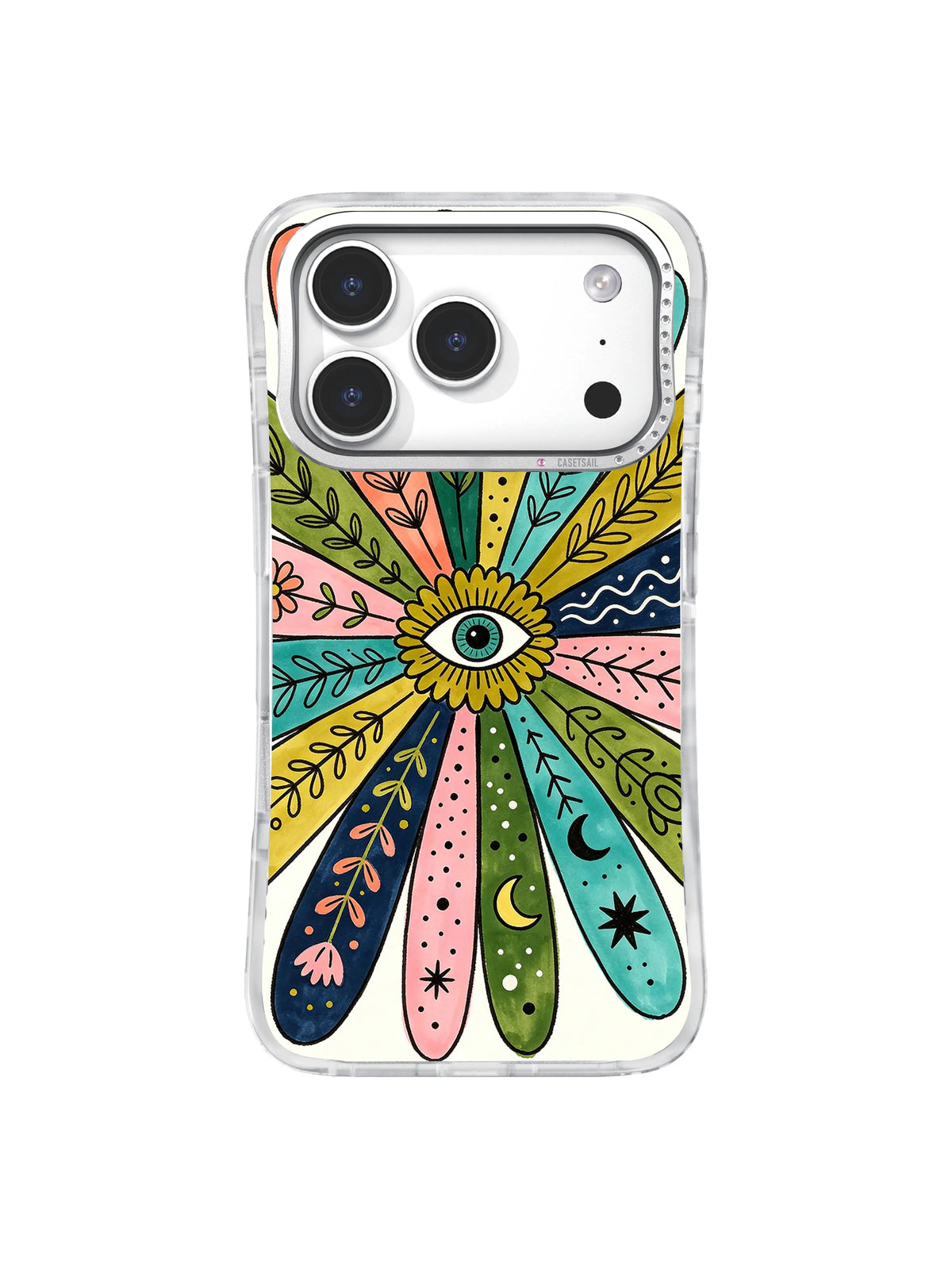 Seeing Eye Wildflower iPhone 17 Pro case pattern