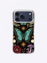 Night Butterfly Cabinet iPhone case, Golden Star Garden pattern