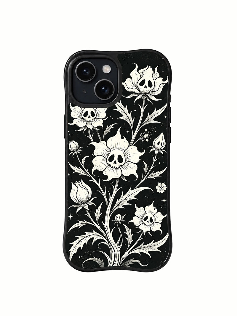 Night Echo Bloom iPhone 15 Plus Case – Gothic Floral Art