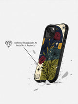Night Library Garden iPhone 14 case drop protection