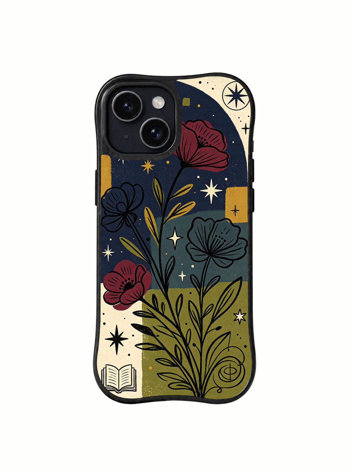 Night Library Garden dark academia iPhone 14 case front