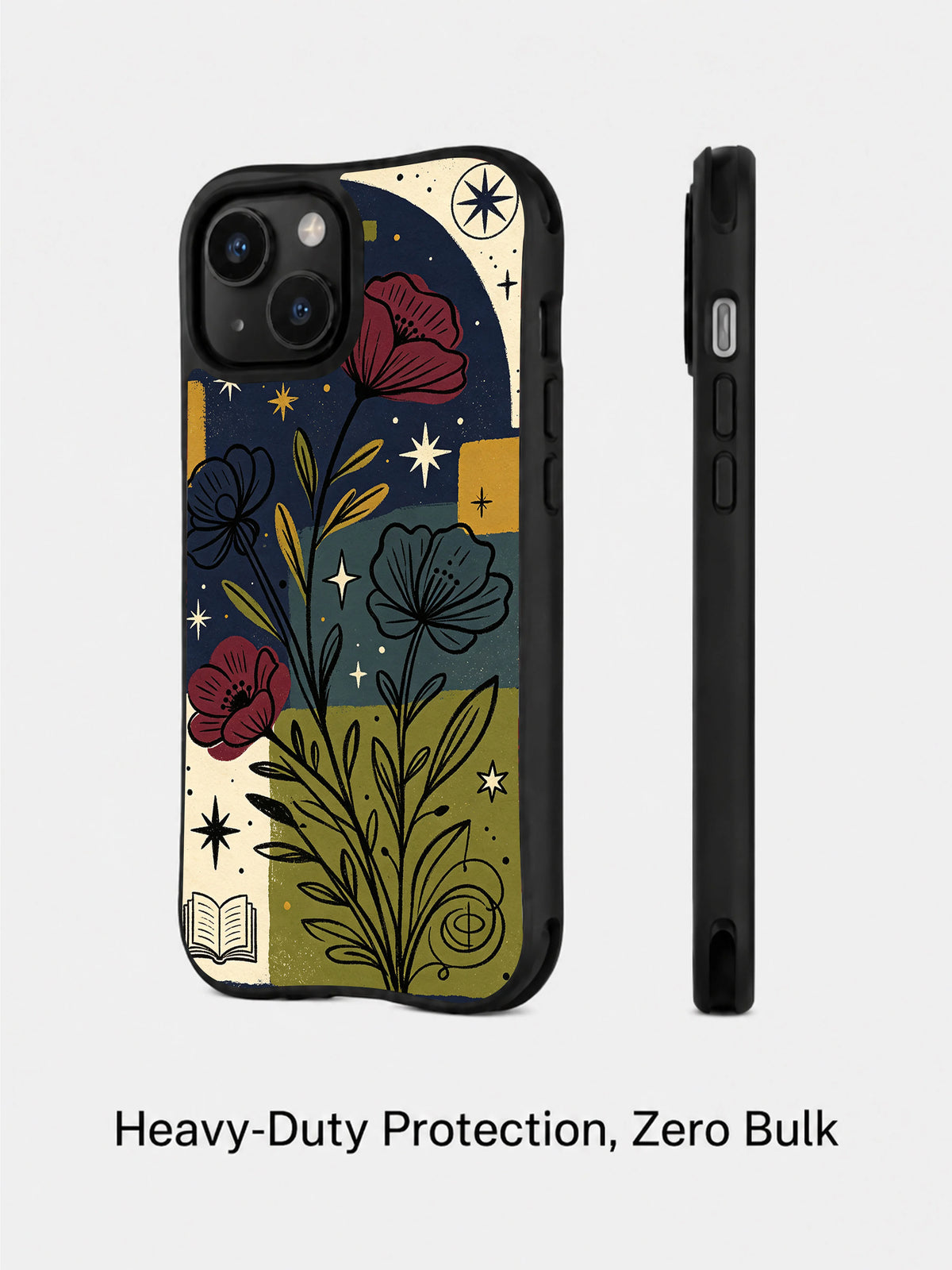 Night Library Garden iPhone 14 case slim side view