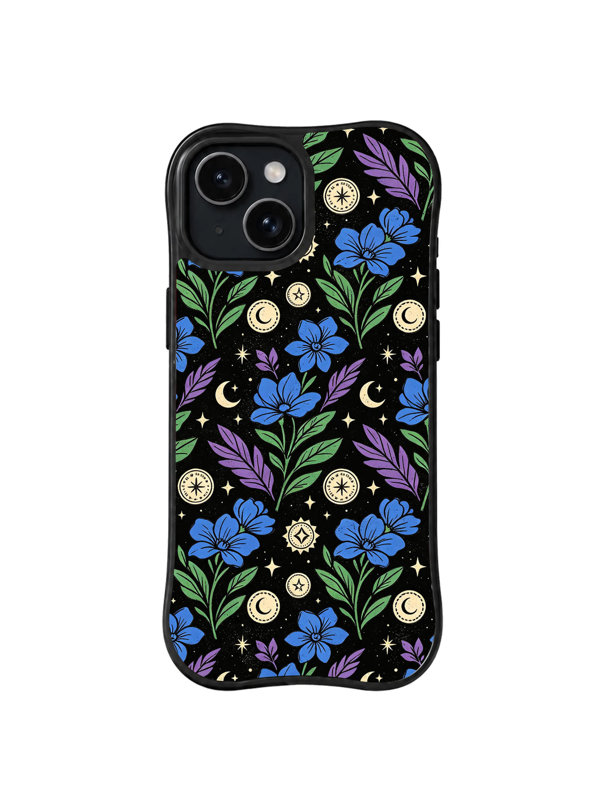 Celestial Floral Seals pattern iPhone 15 Plus case