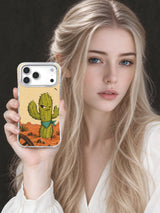 Nola Vellin artist scene with The Cactus with No Apologies iPhone 17 Pro Max Case