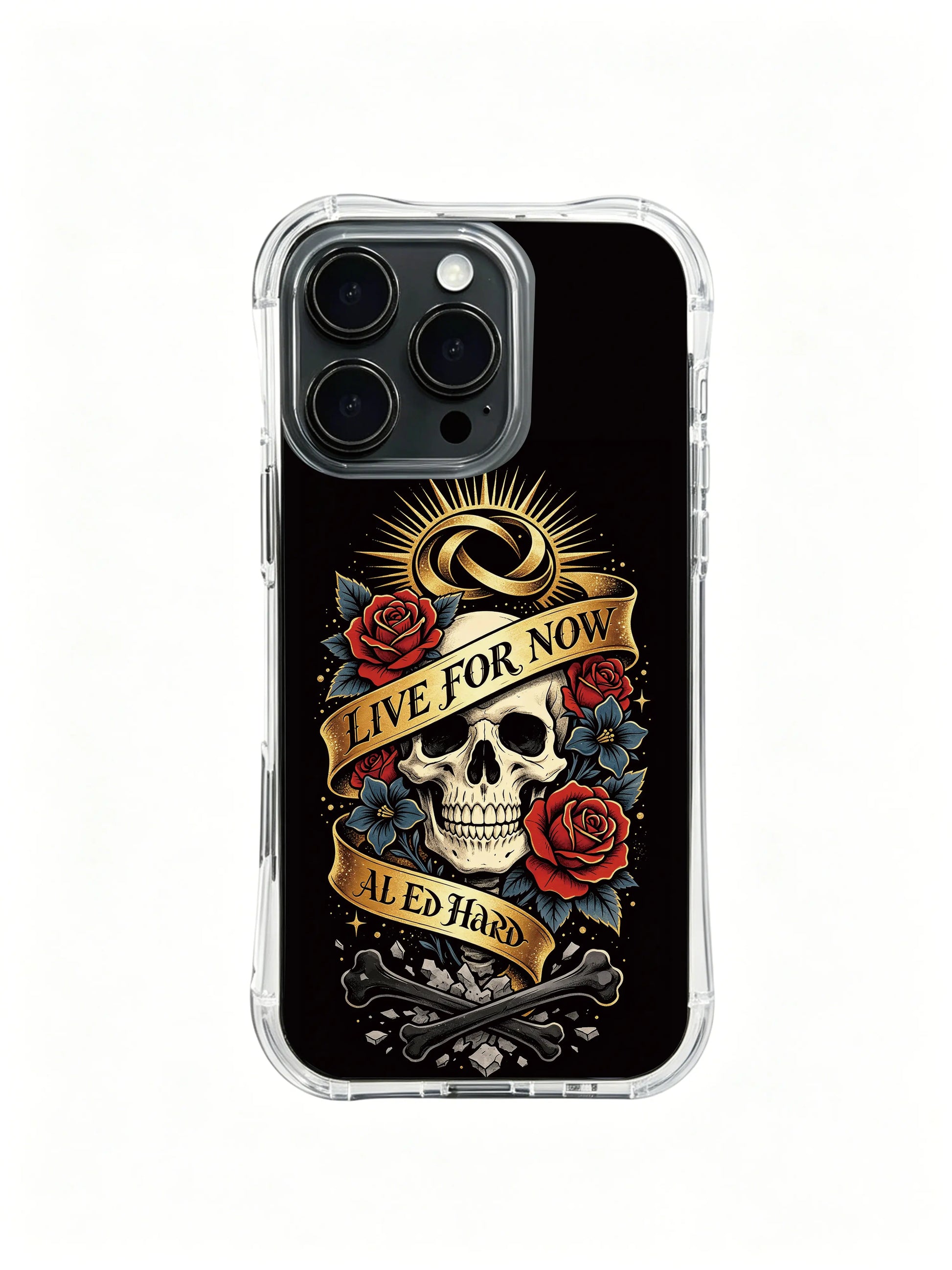 Fearless towards life fading mindset PhoneCasing, office daily style iPhone 14 Plus Case, impact resistant protective casing.