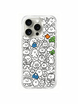 Road-free wandering blob monster commute design iPhone 15 pro Case, exclusive artist phone casing from PhoneCasing California facility, one-of-a-kind aesthetic phone cover.