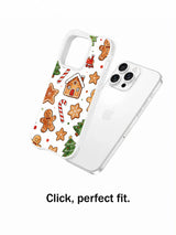 Christmas Cookie Forest: Telefonun yanında ayrı gösterilen desenli kılıf.