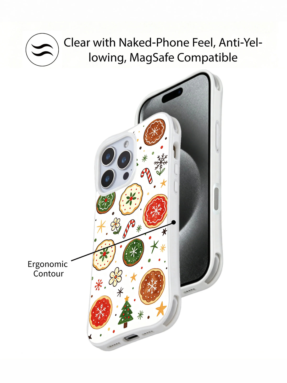 Snowy Christmas Cookie Meadow: Front and rear product views in a promotional layout.